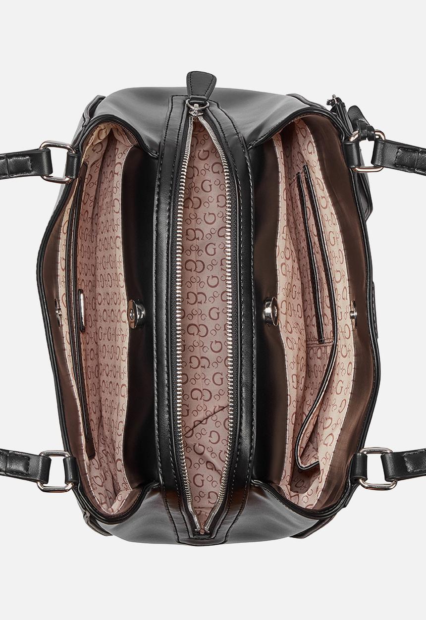 GUESS - Elsa Satchel Bag - Black