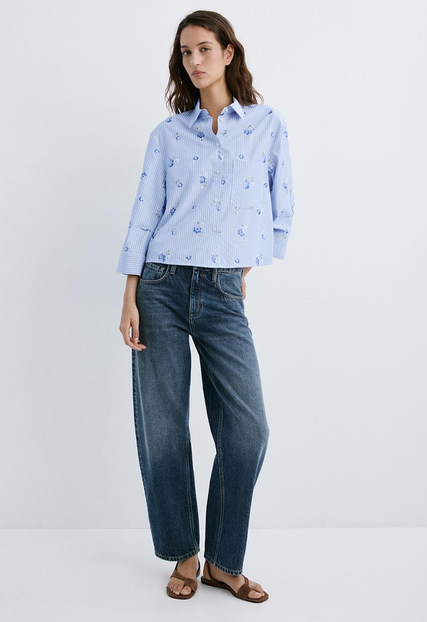 MANGO - Shirt florix - light/pastel blue