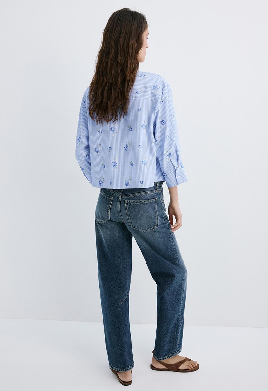 MANGO - Shirt florix - light/pastel blue