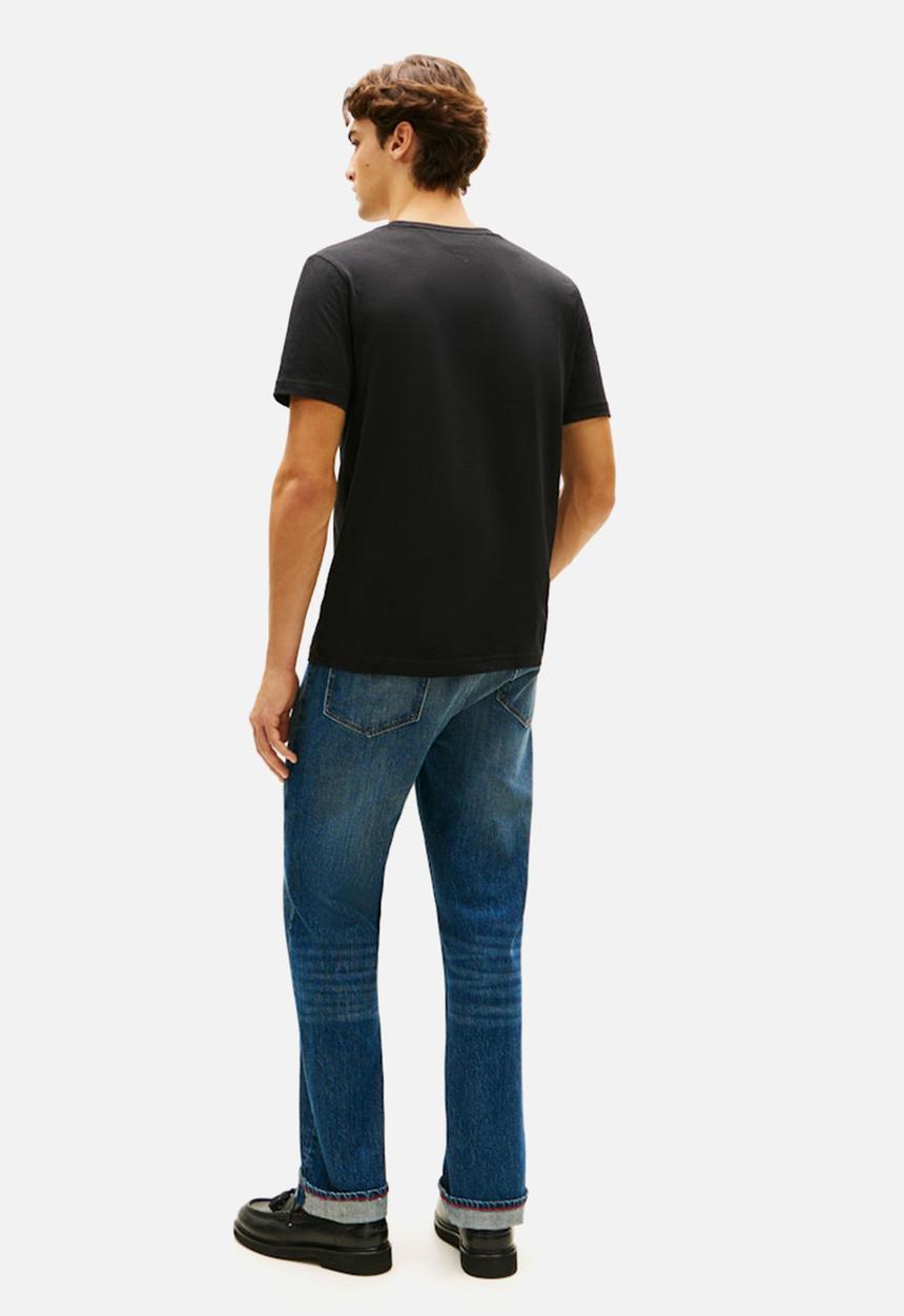 Tommy Hilfiger - BRAND LOVE TEXT BOX TEE - Black