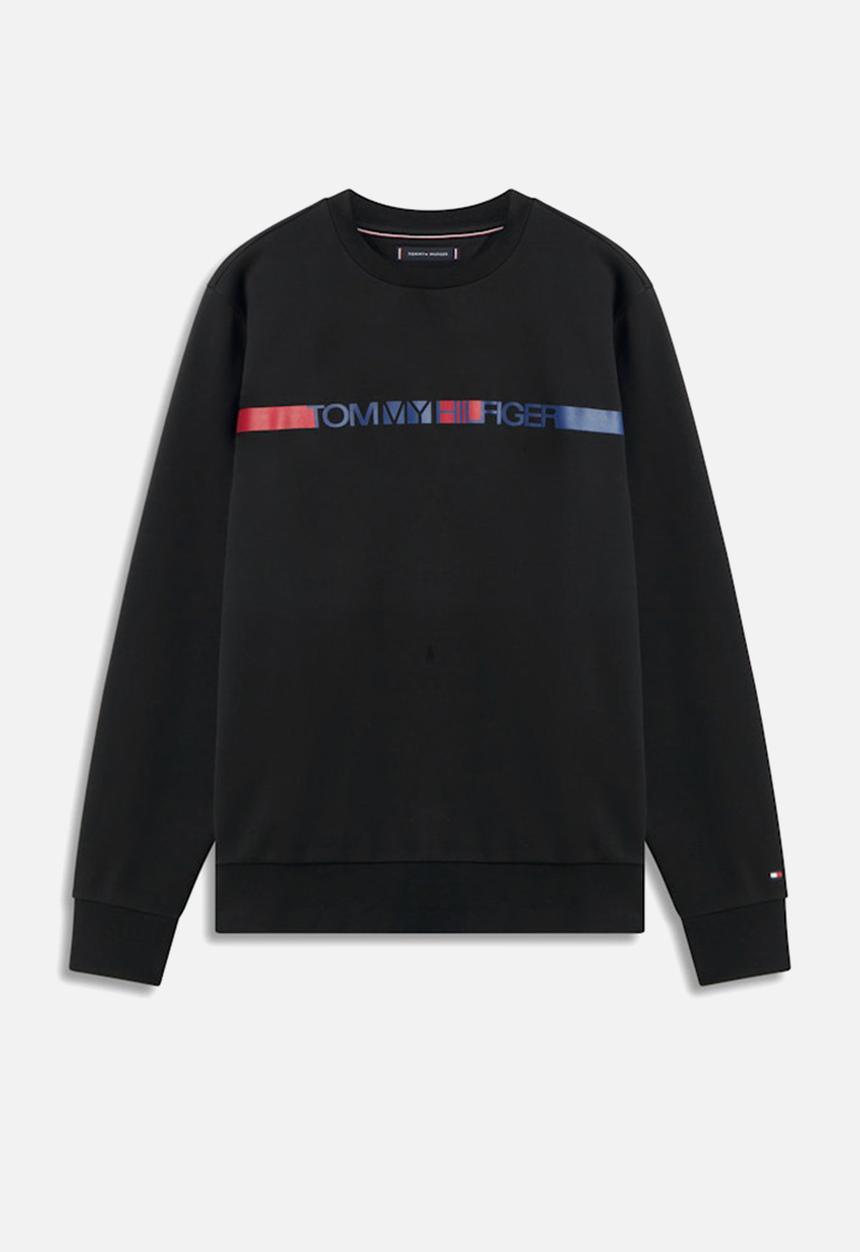 Tommy Hilfiger - BRAND LOVE TR STRIPE SWEATSHIRT - Black