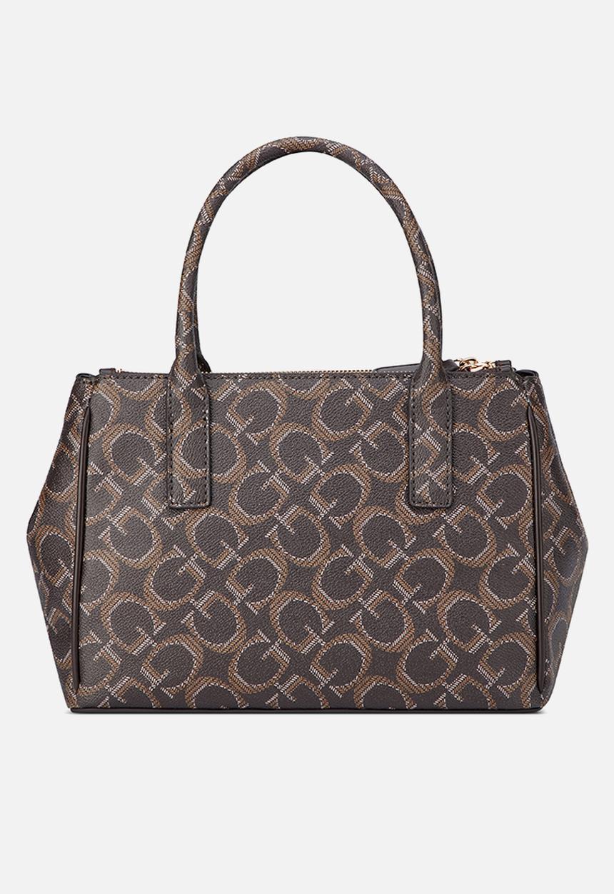 GUESS - Elliot Satchel Bag - Brown
