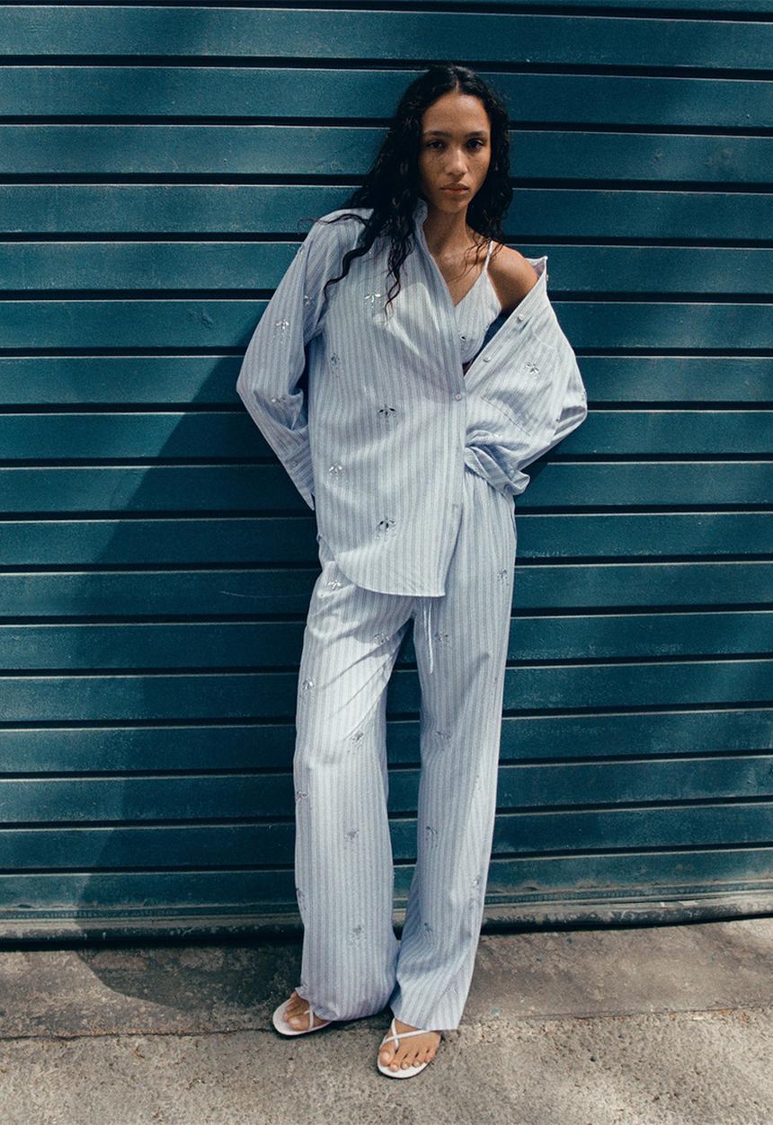 MANGO - Shirt jewelry - light/pastel blue