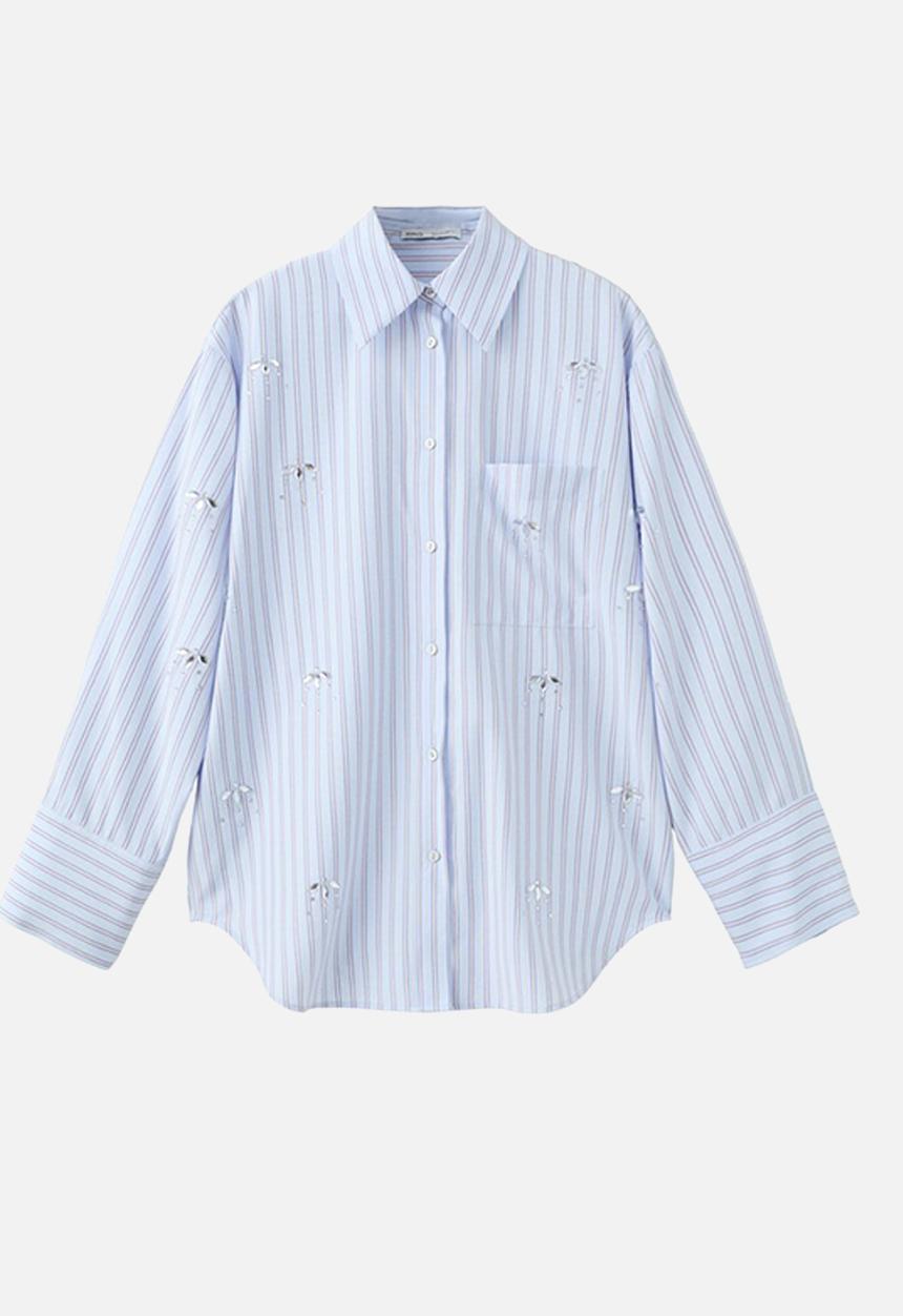 MANGO - Shirt jewelry - light/pastel blue