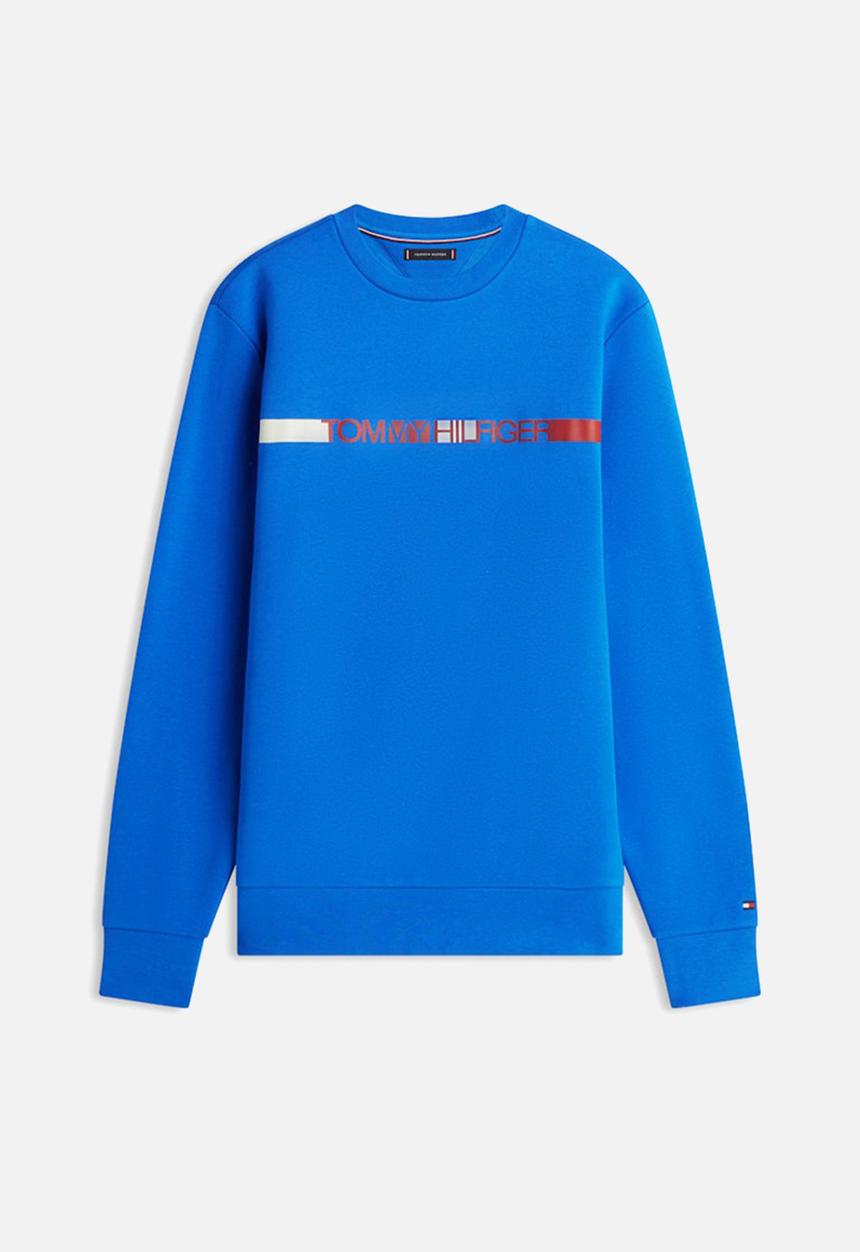 Tommy Hilfiger - BRAND LOVE TR STRIPE SWEATSHIRT - Regal Blue