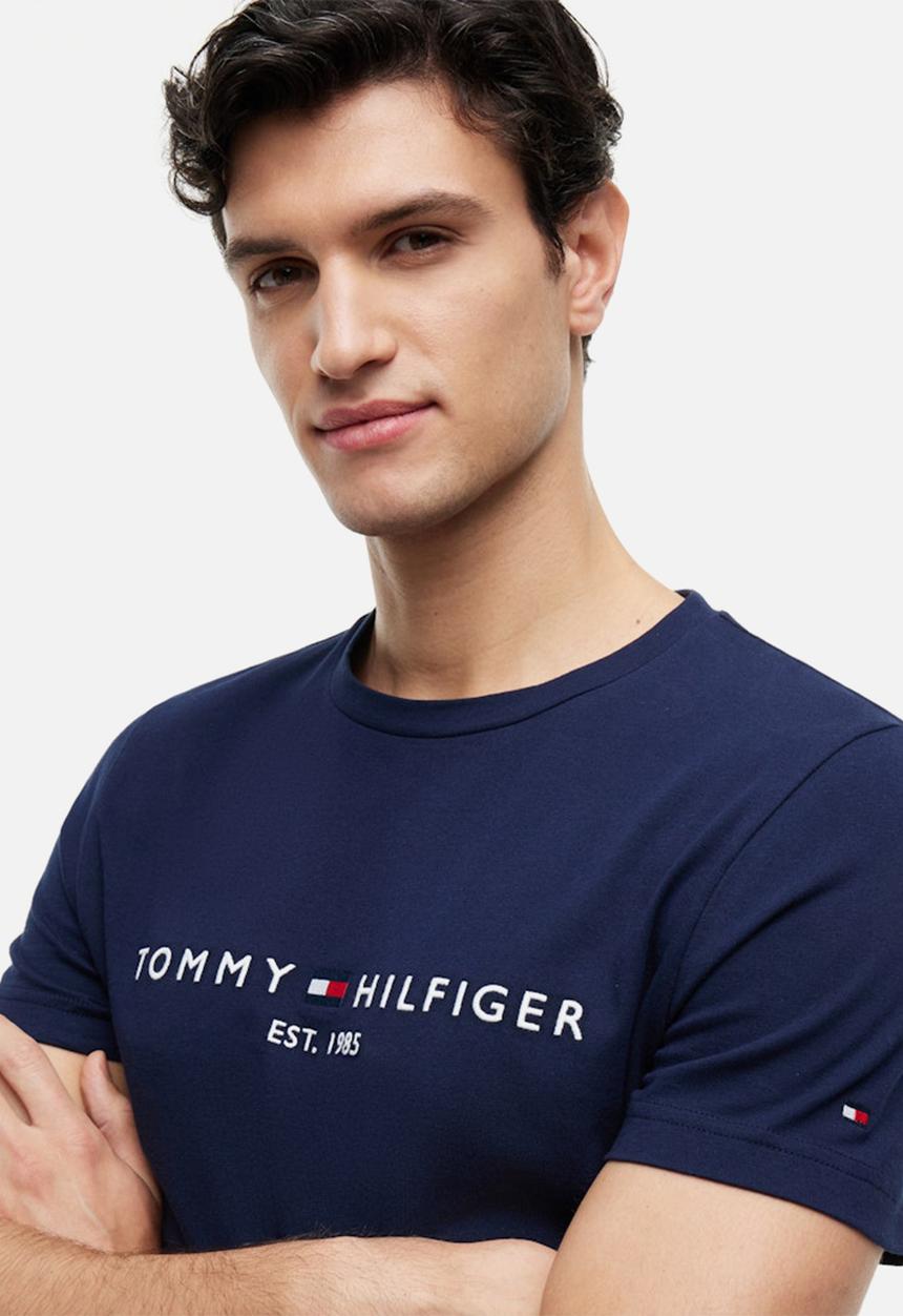 Tommy Hilfiger - TOMMY LOGO TEE - Carbon Navy