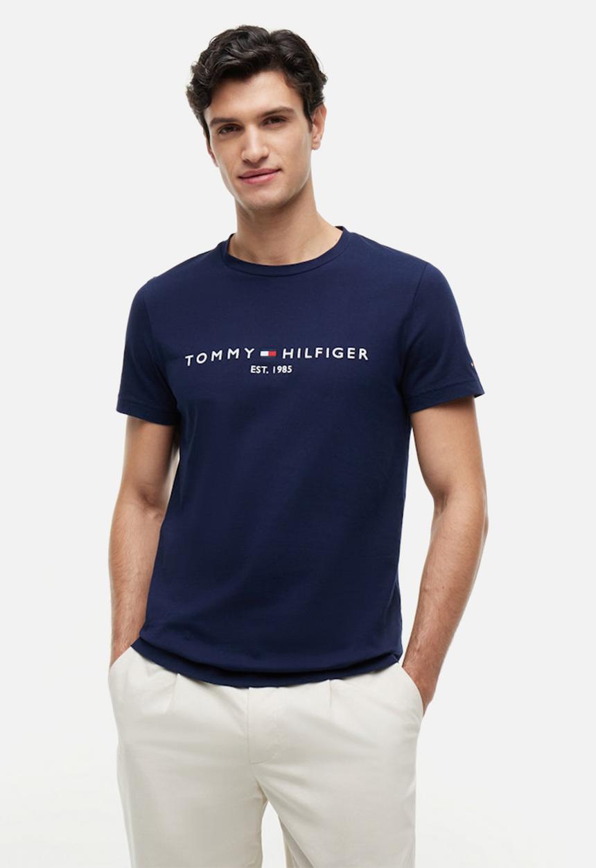 Tommy Hilfiger - TOMMY LOGO TEE - Carbon Navy