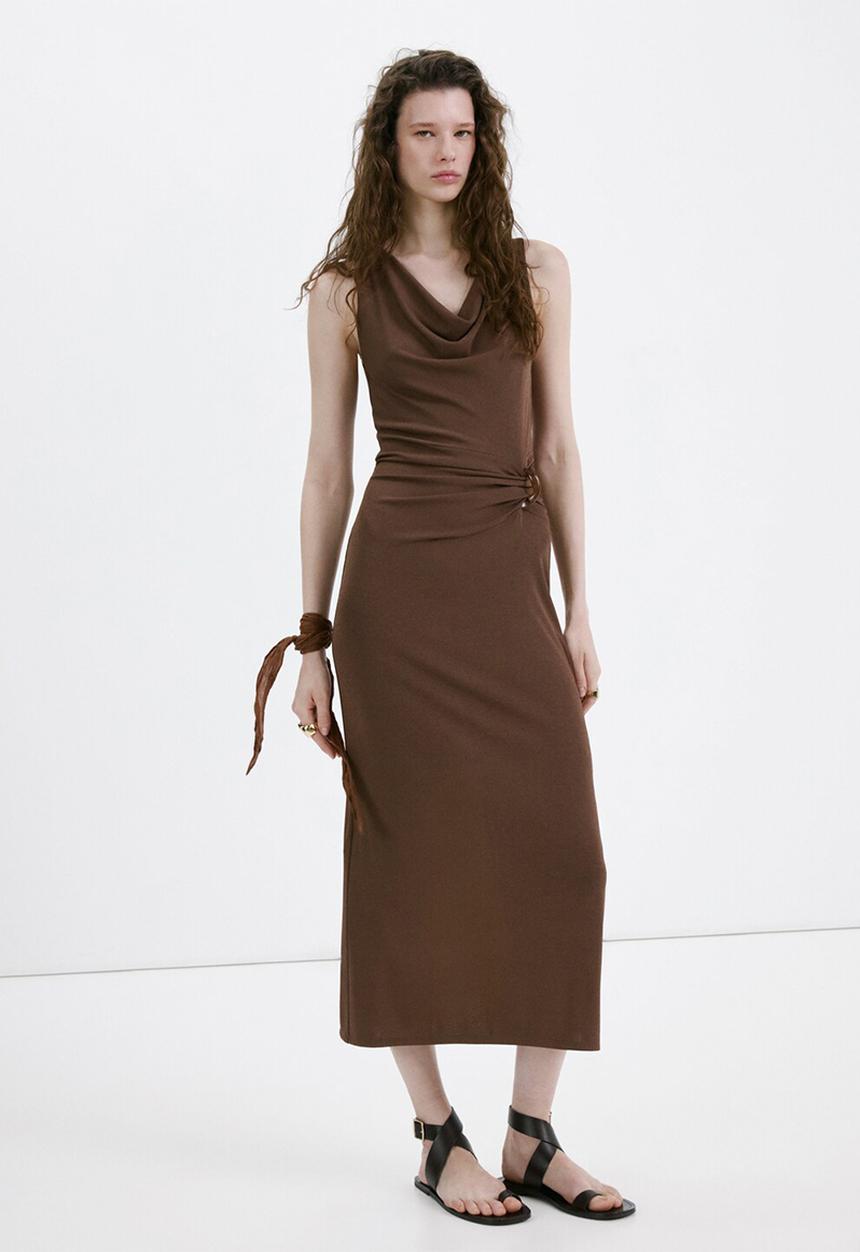 MANGO - Dress esme - brown