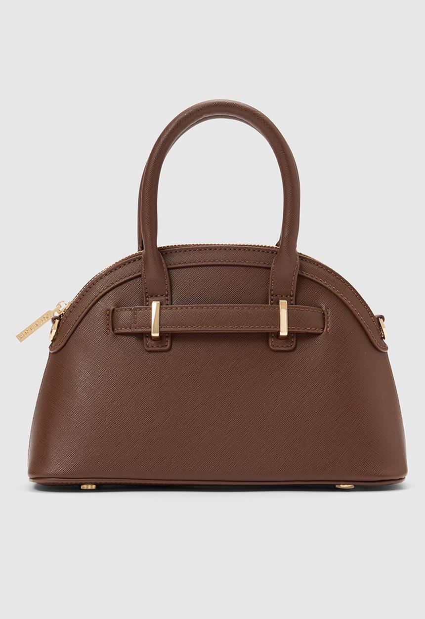 Forever New - Indiana bowler bag - chocolate saffiano