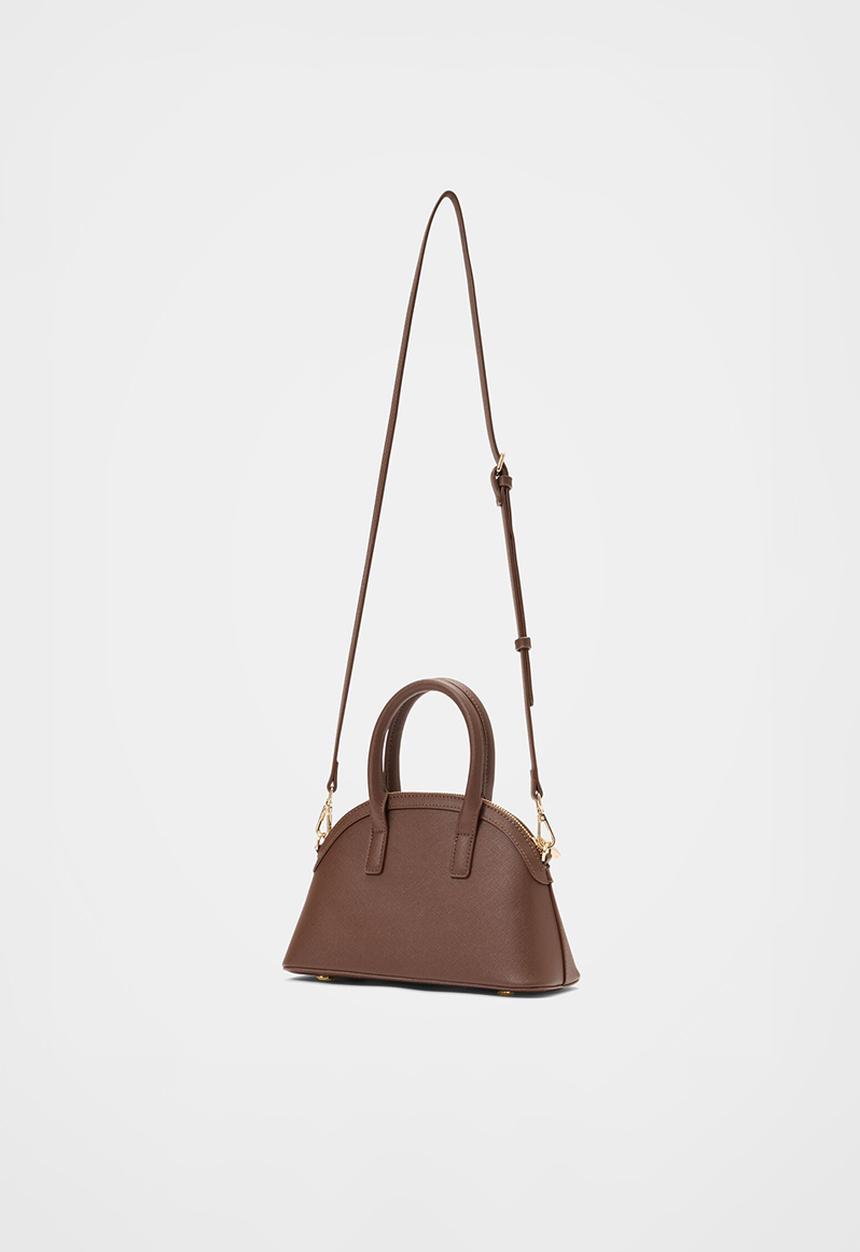 Forever New - Indiana bowler bag - chocolate saffiano