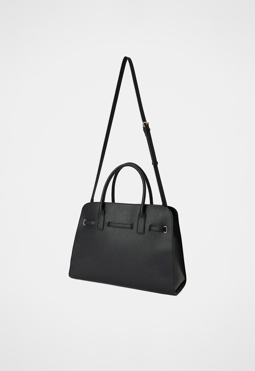 Forever New - Clara curve buckle tote bag - black