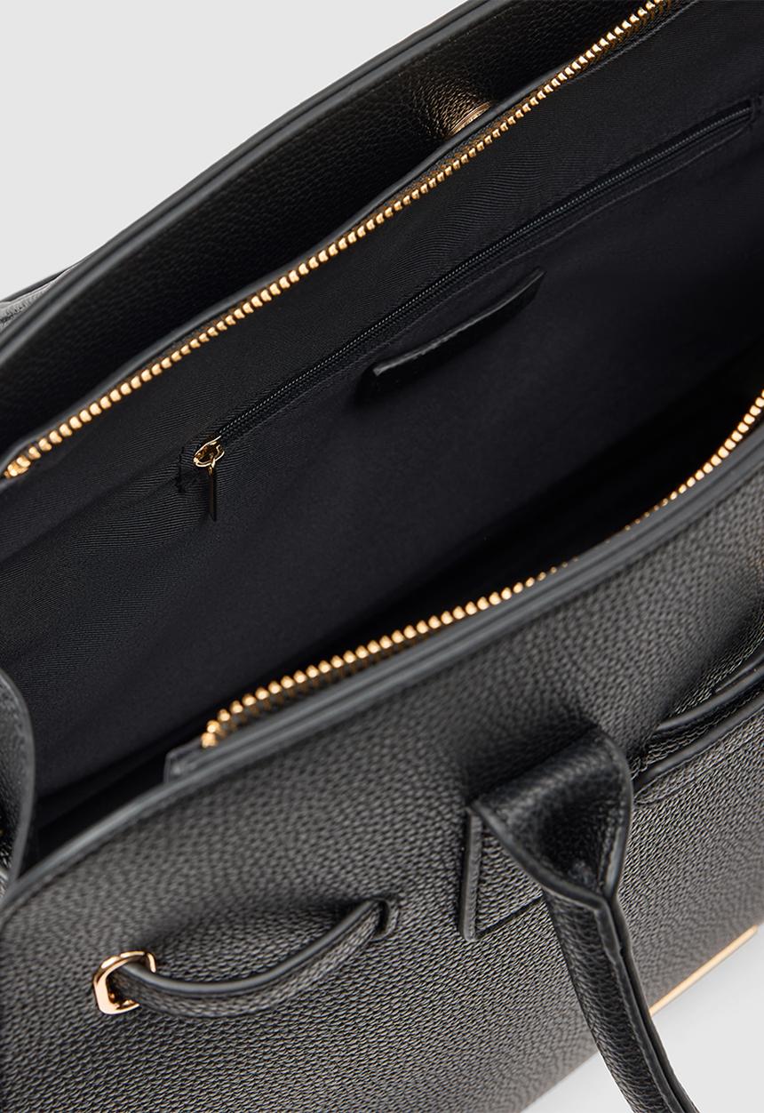 Forever New - Clara curve buckle tote bag - black