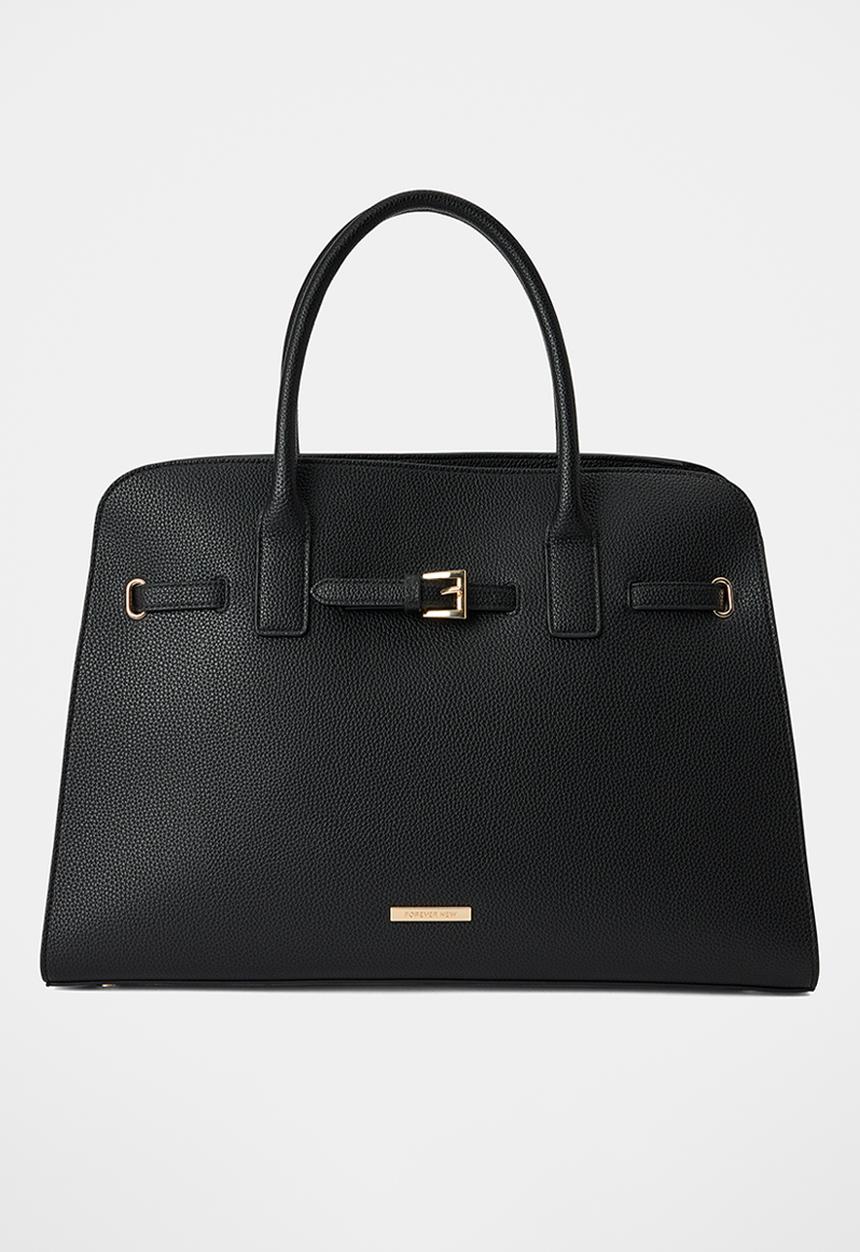 Forever New - Clara curve buckle tote bag - black