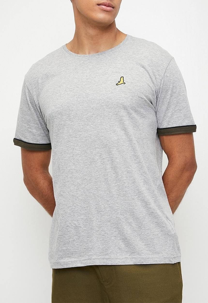 Brave Soul - T-Shirts - Light Grey Marl