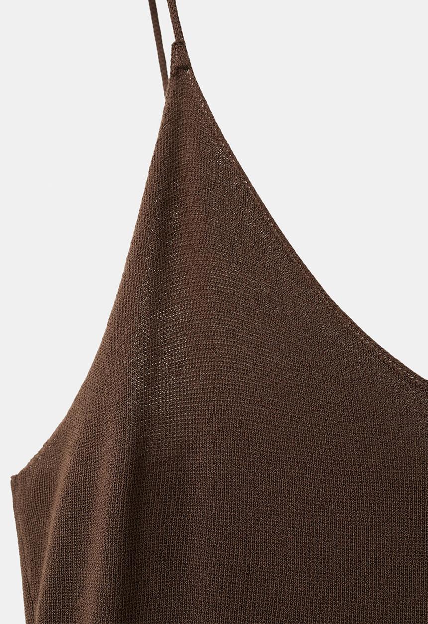 MANGO - Dress aurora - dark brown