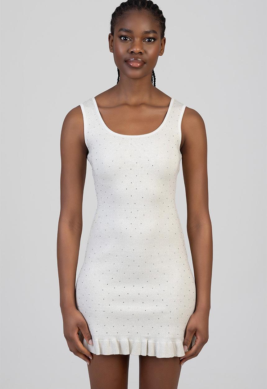 SISSY BOY - Heart Of Glass Mini Dress - Off White