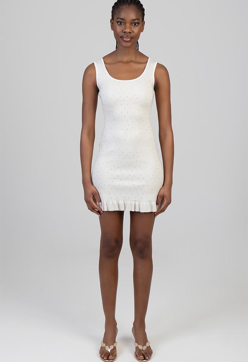 SISSY BOY - Heart Of Glass Mini Dress - Off White