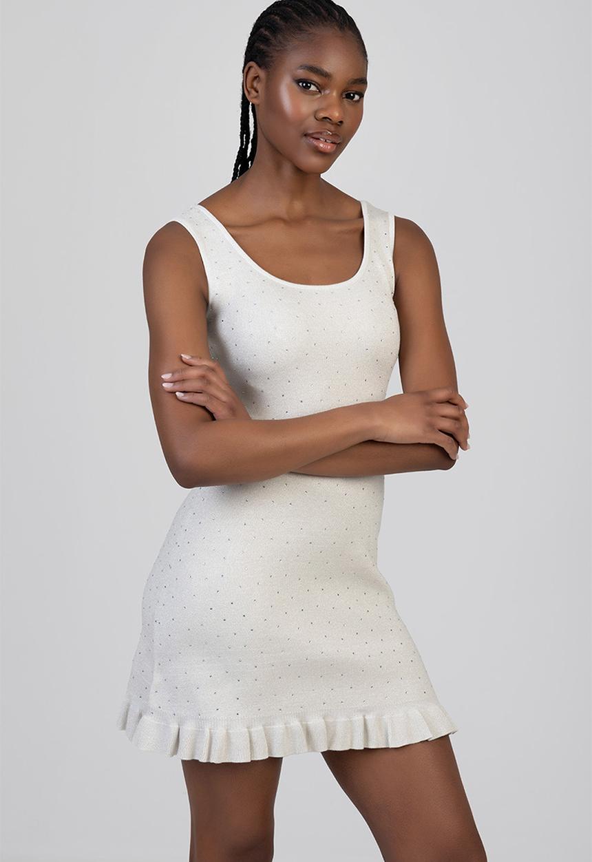 SISSY BOY - Heart Of Glass Mini Dress - Off White