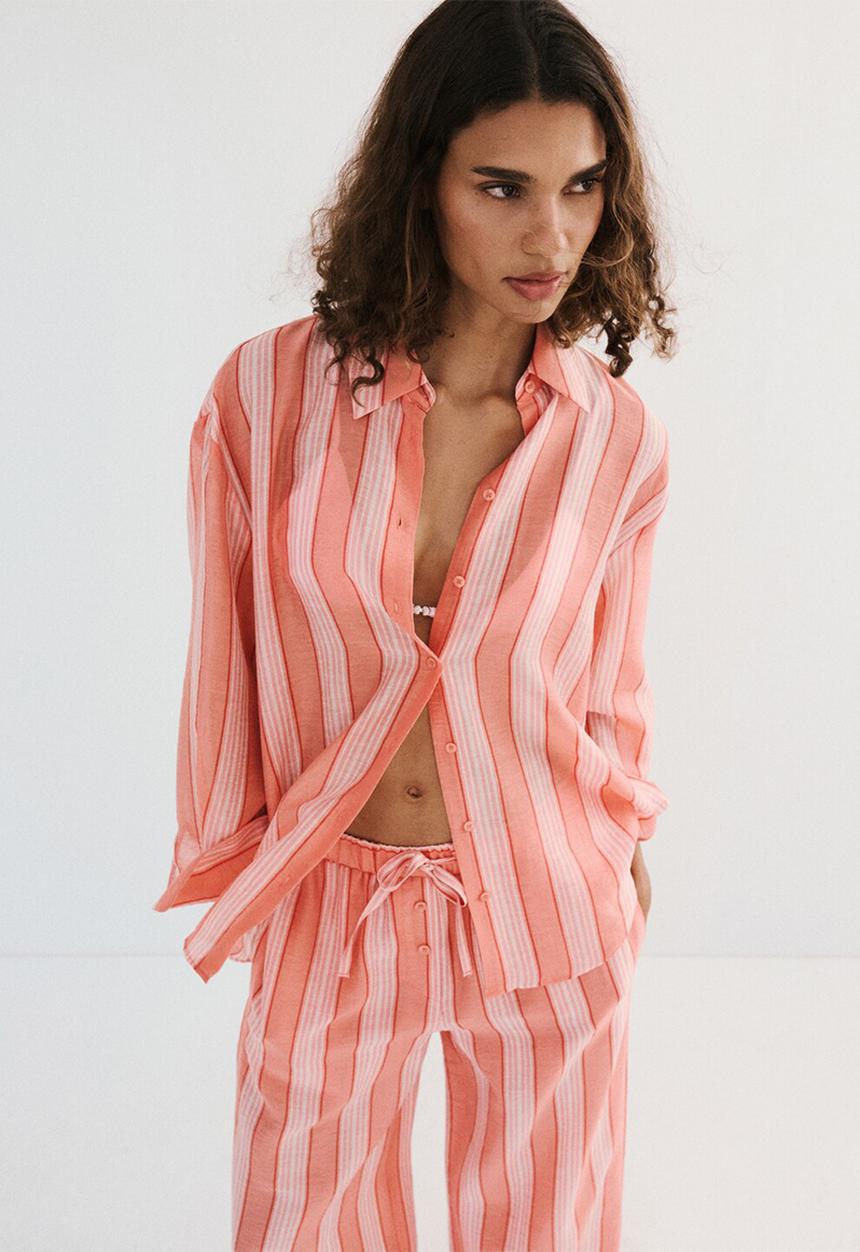MANGO - Shirt clay - orange