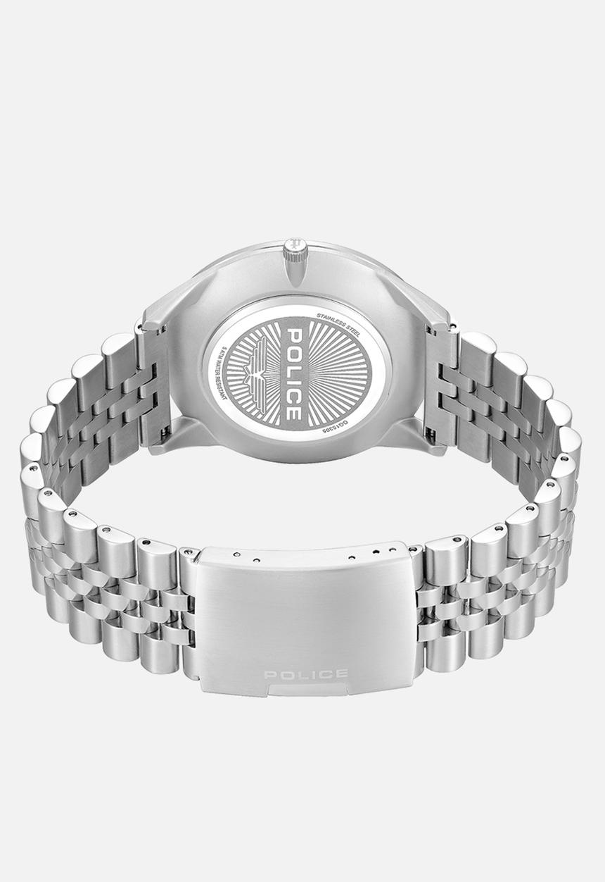Police - Steel Case Green Dial Steel Strap - Silver/Green