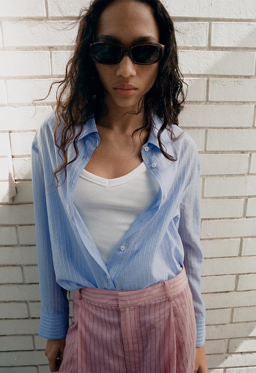 MANGO - Shirt belize - light/pastel blue