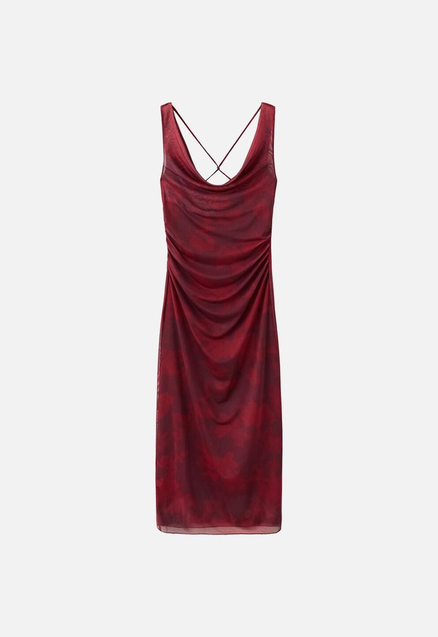 MANGO - Dress mara - dark red