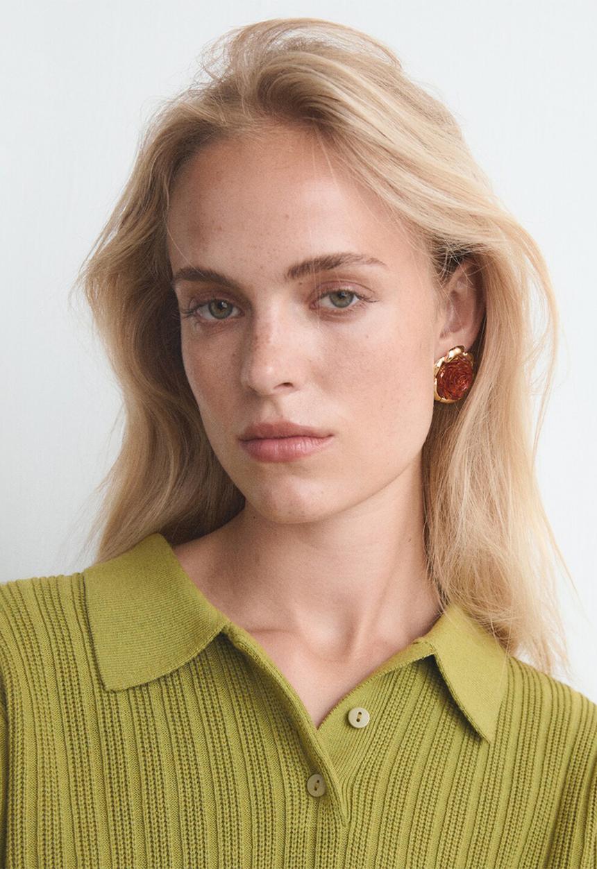 MANGO - Sofia earrings-brown