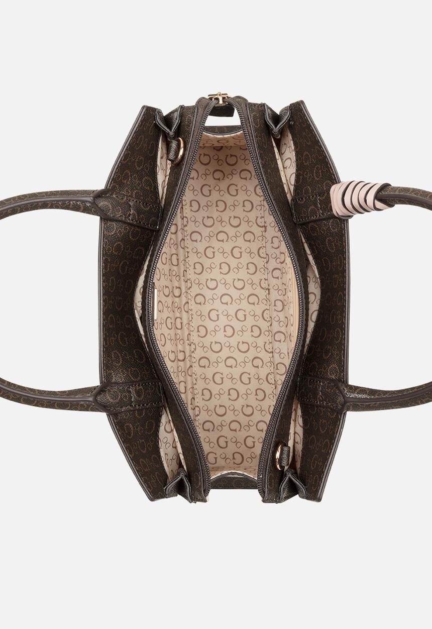 GUESS - Katy Satchel Bag- Natural