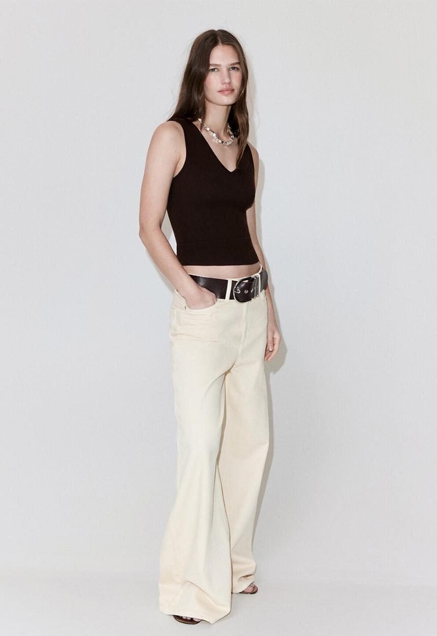 MANGO - Top beixamel - dark brown