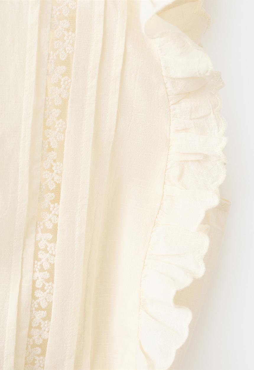 MANGO - Shirt lechuga - light beige