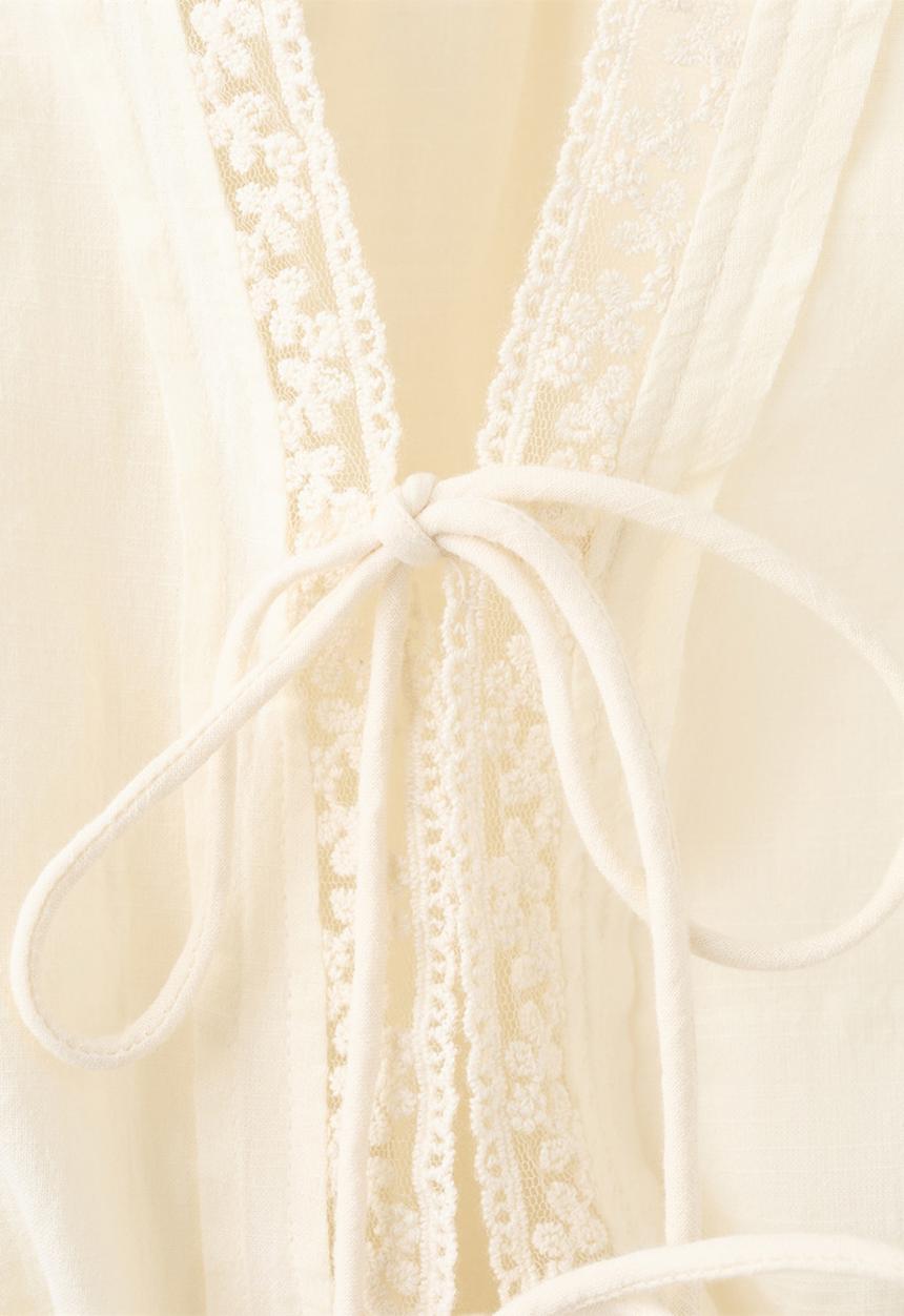 MANGO - Shirt lechuga - light beige