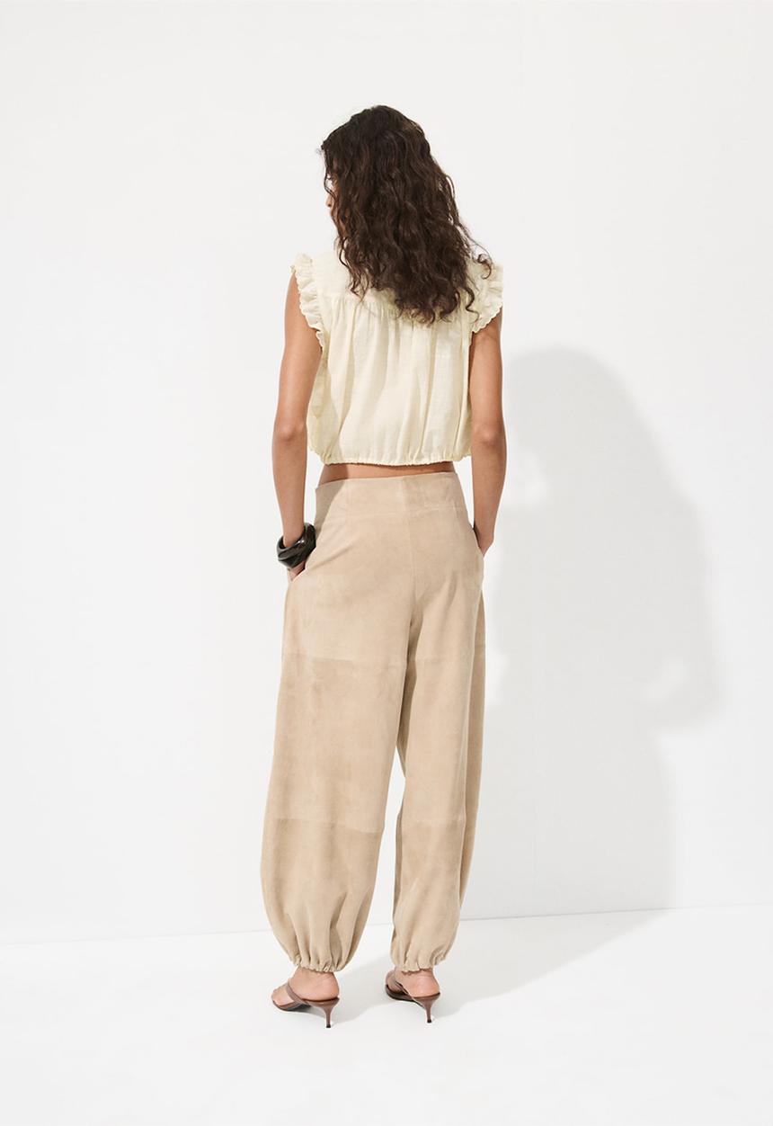 MANGO - Shirt lechuga - light beige