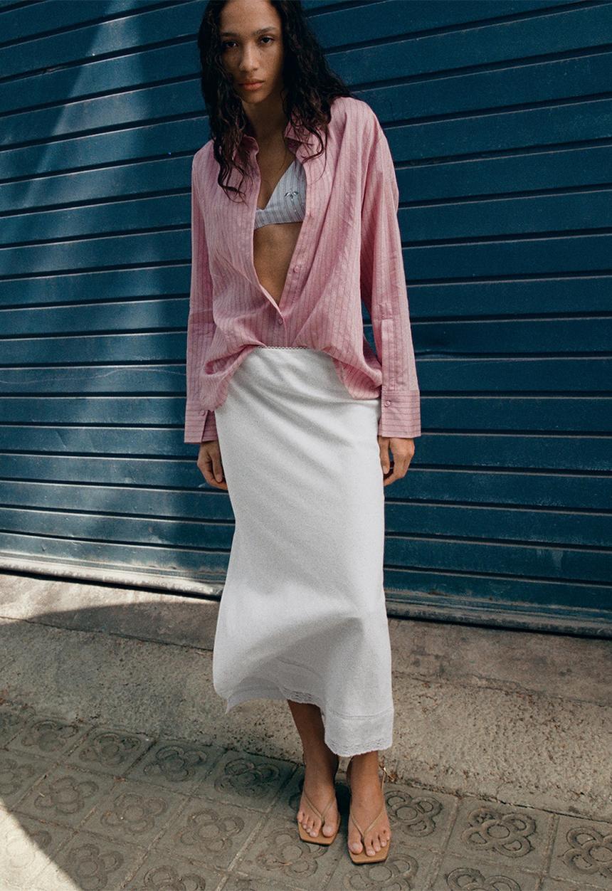 MANGO - Skirt artie - natural