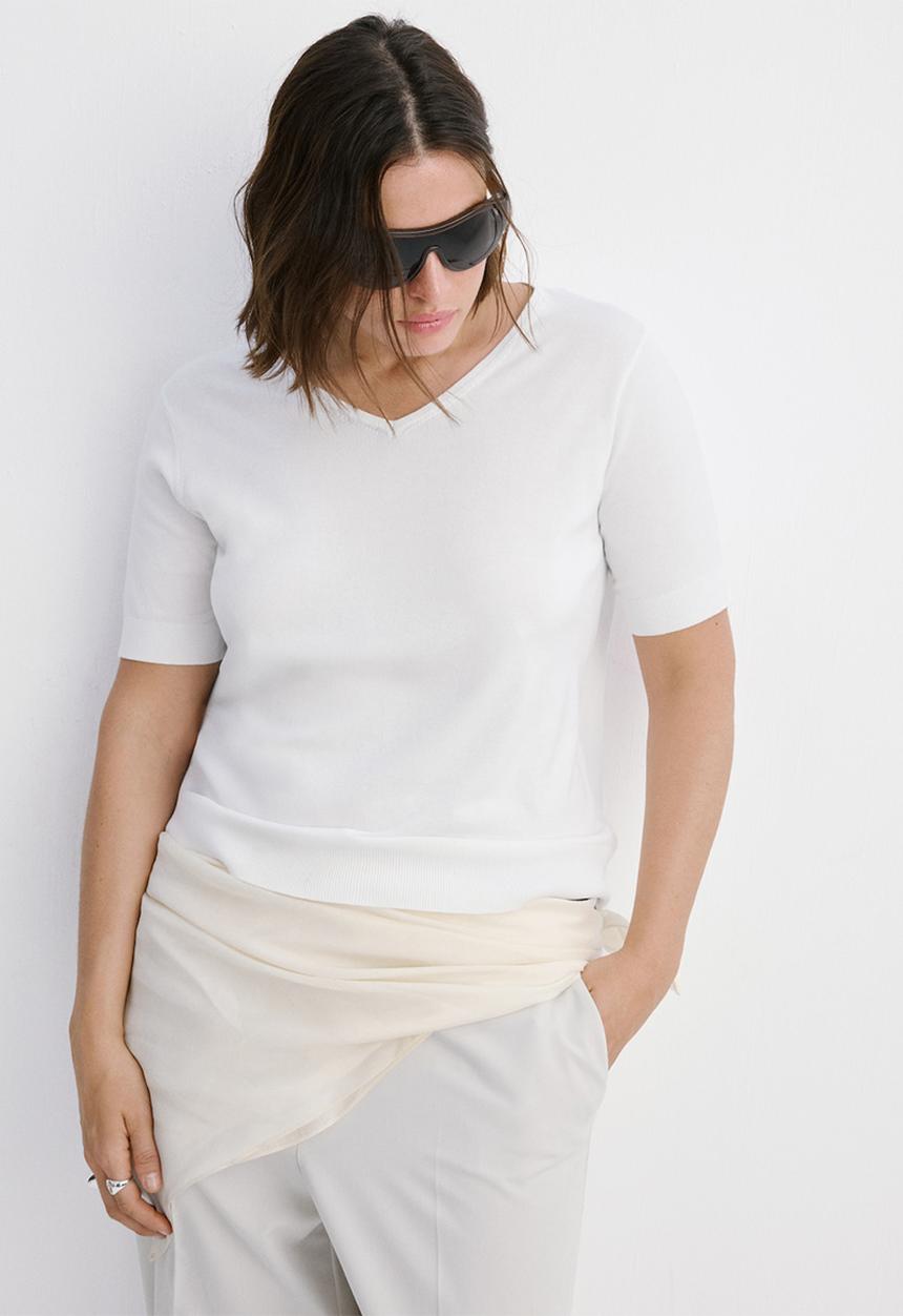 MANGO - Plus sweater escudell - white