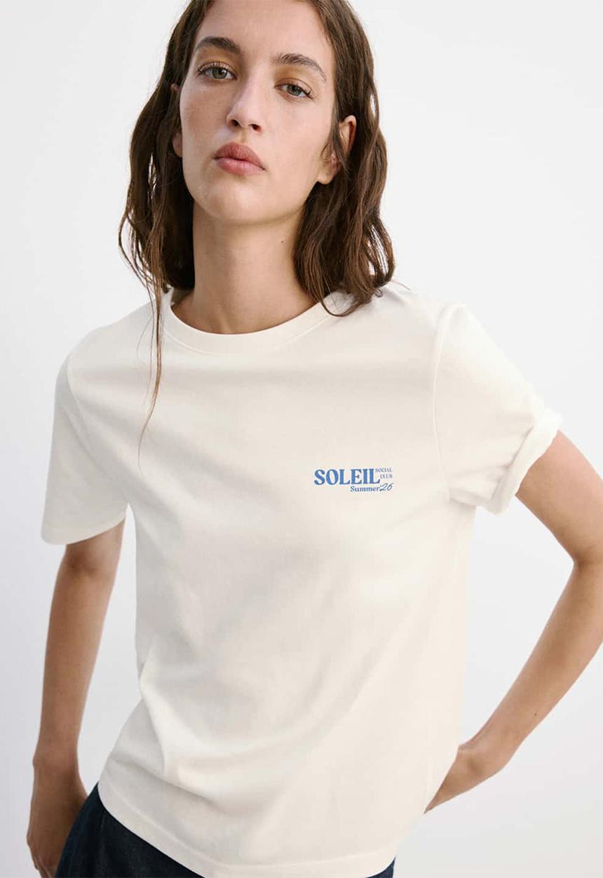 MANGO - T-shirt ilustra - white