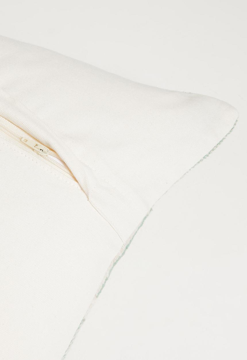 Sixth Floor - Riley Stripe Cotton Woven Cushion Cover - Sage