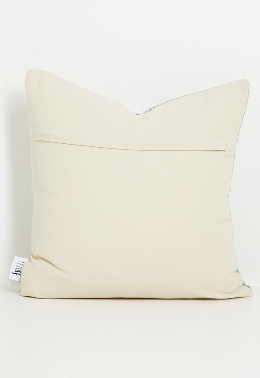 Sixth Floor - Woven Grid Cushion Cover - Sage