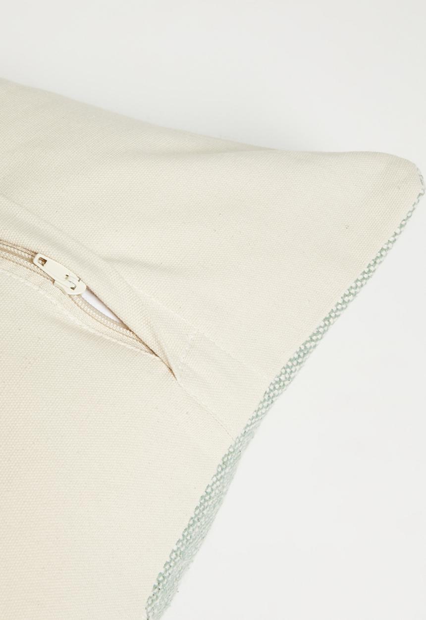 Sixth Floor - Woven Grid Cushion Cover - Sage