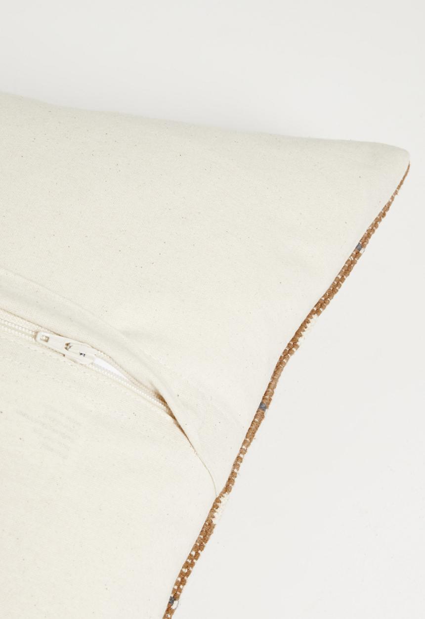 Sixth Floor - Cotton Woven Striped Cushion - Rust