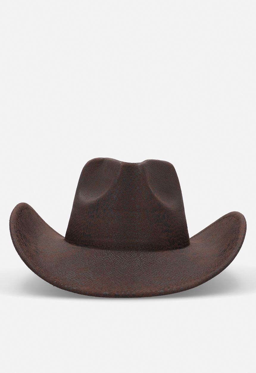 Tessa Design - Nico Snake Embossed Cowboy Hat-Brown