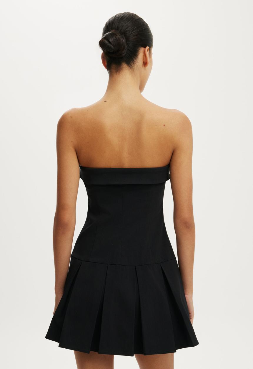 Cotton On - Strapless Suiting Mini Dress - Black