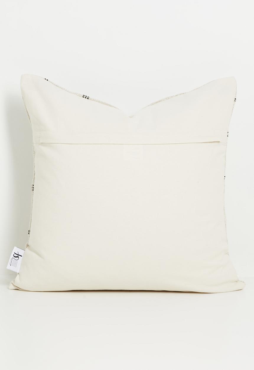Sixth Floor - Reese Stripe Cotton Woven Cushion cover - Neutral & Charcoal