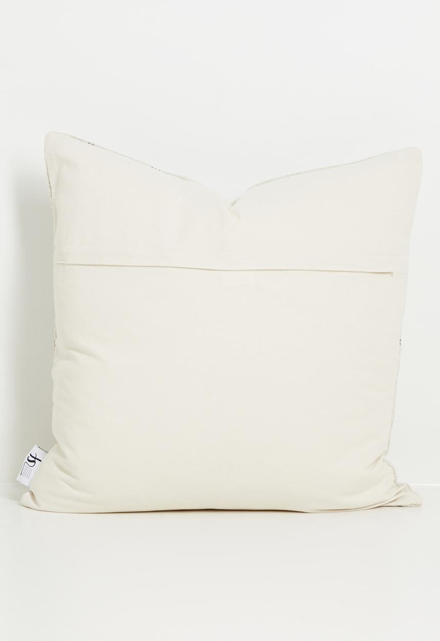 Sixth Floor - Reese Stripe Cotton Woven Cushion cover - Taupe