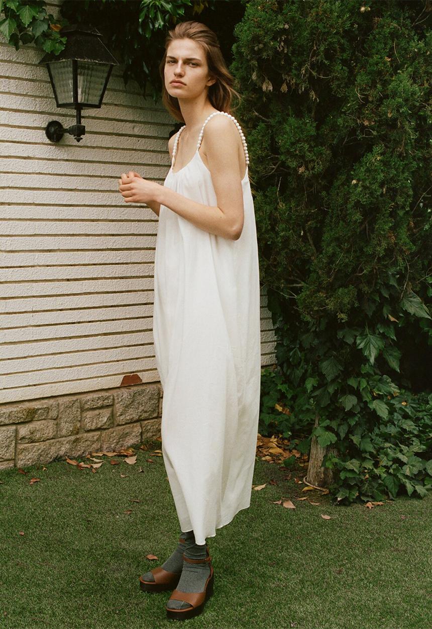 MANGO - Dress bolas - white
