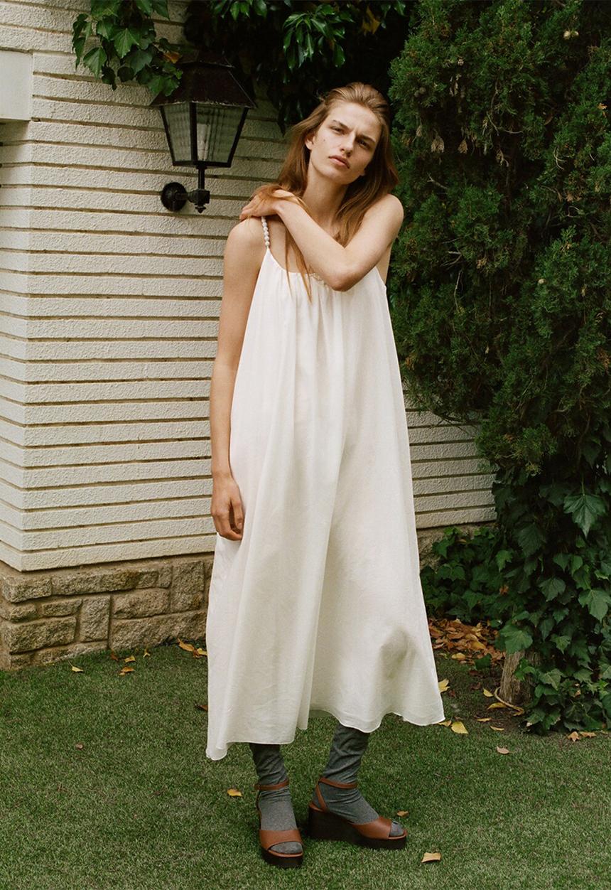 MANGO - Dress bolas - white