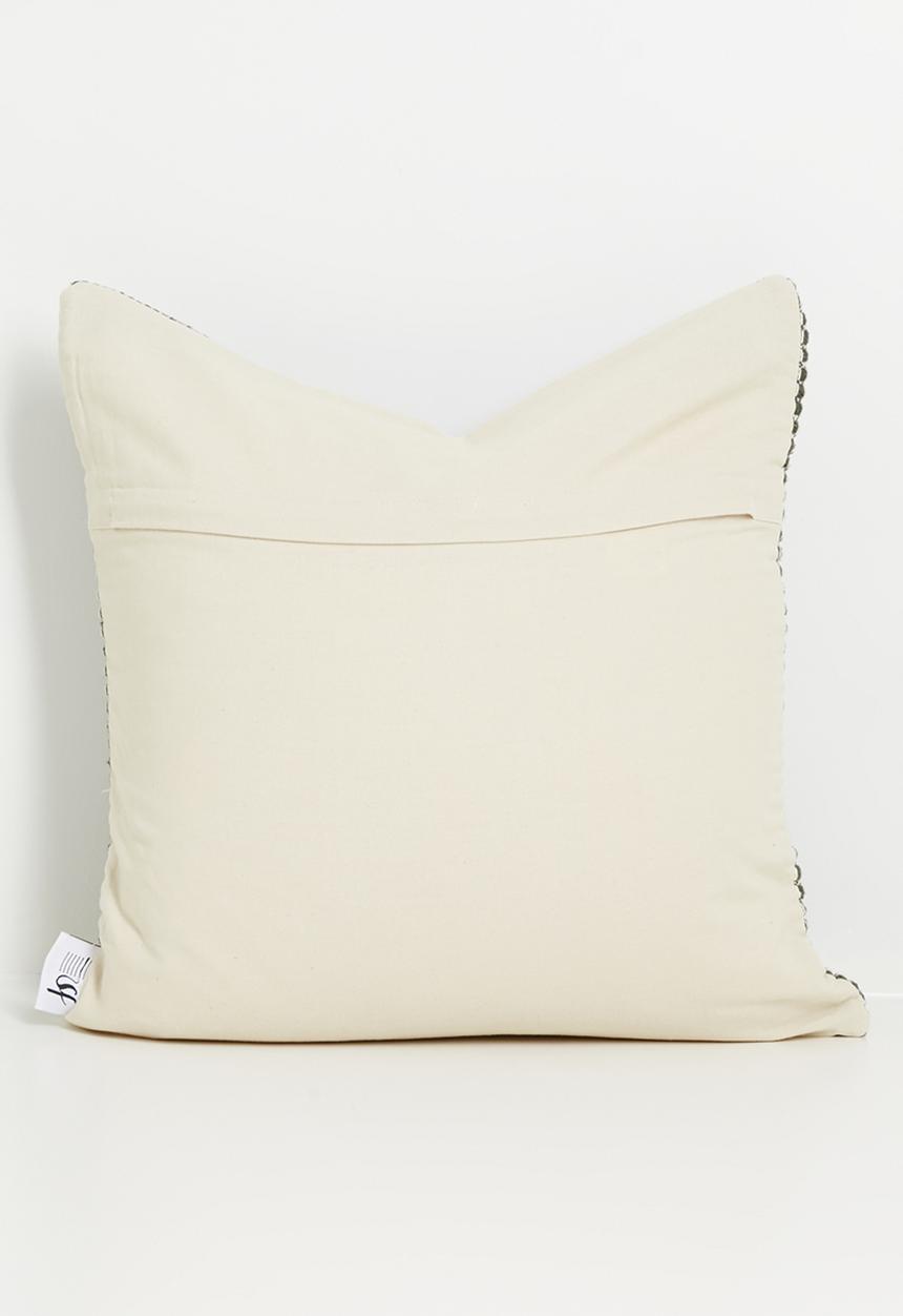 Sixth Floor - Woven Cushion Cover - Moss & Natural