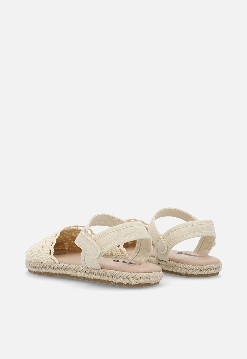Cotton On - Isla Strappy Sandal - Vanilla/Crochet