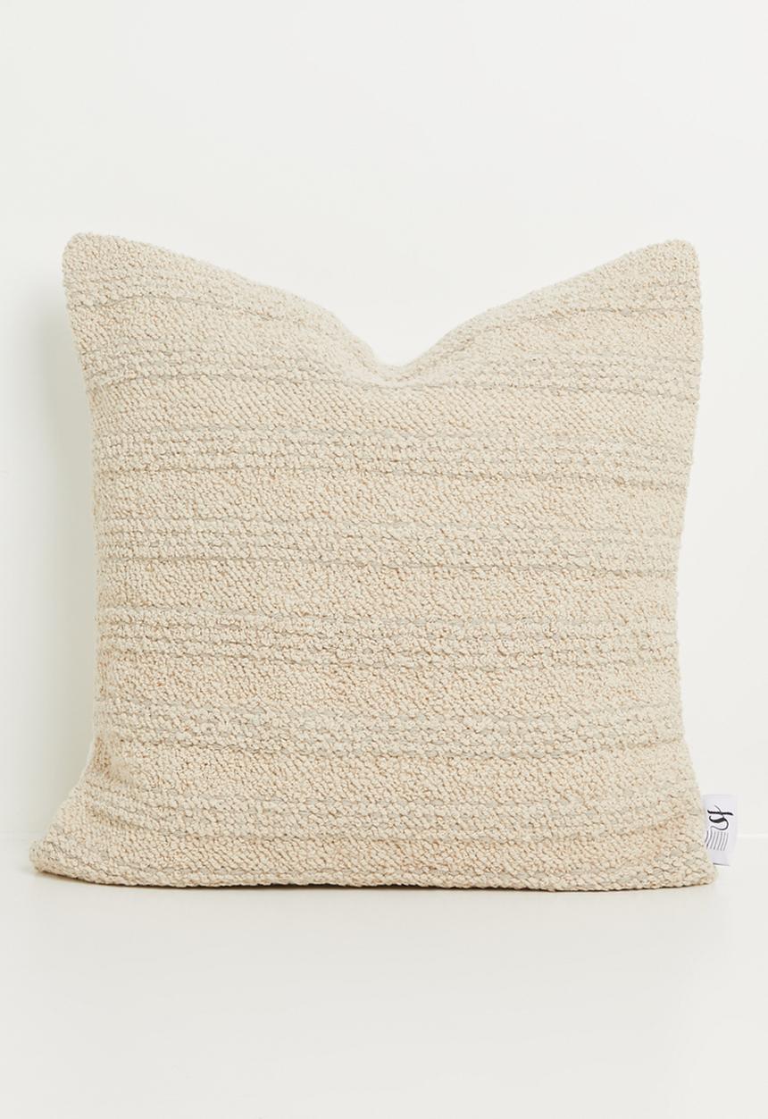 Sixth Floor - Tay Stripe Cotton Woven Cushion Cover - Taupe