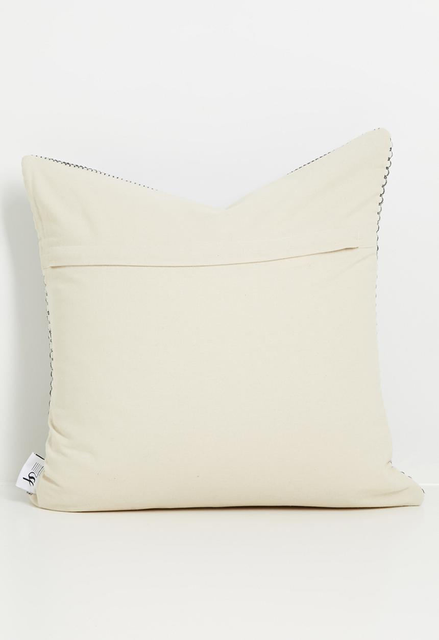 Sixth Floor - Woven Cushion Cover - Charcoal & Natural