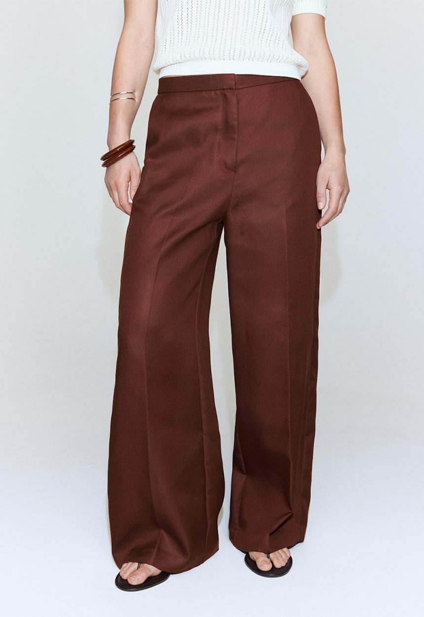 MANGO - Trousers fluid - medium orange